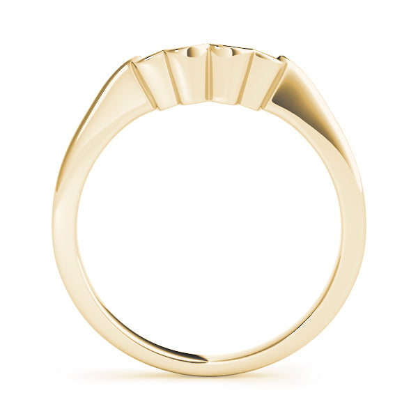 Curved Wedding Gold Band