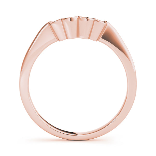 Curved Wedding Gold Band
