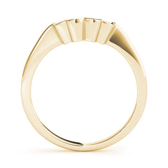 Curved Wedding Gold Band
