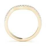 Curved Half Eternity Ring in Gold & Platinum