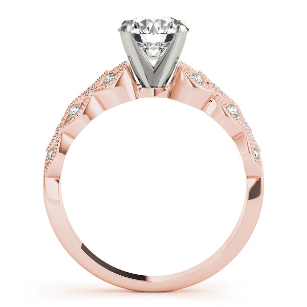 Romantic Multi-Row Round Diamond Engagement Ring — 9K/18K Gold & Platinum