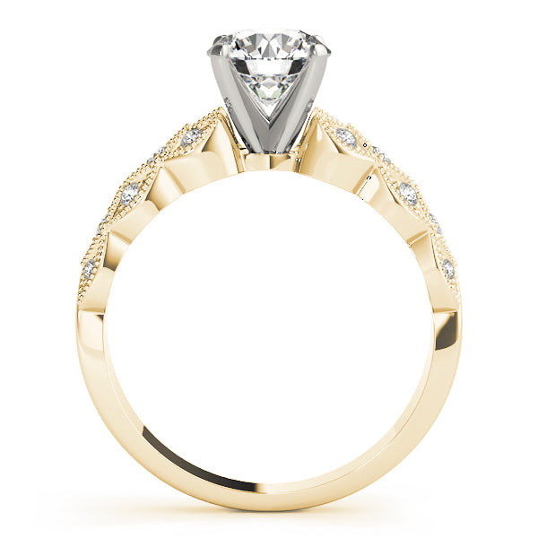Romantic Multi-Row Round Diamond Engagement Ring — 9K/18K Gold & Platinum