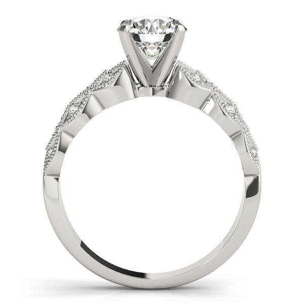 Romantic Multi-Row Round Diamond Engagement Ring — 9K/18K Gold & Platinum