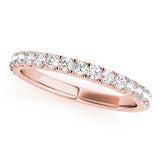 Split-Prong Half Eternity Ring in Gold & Platinum