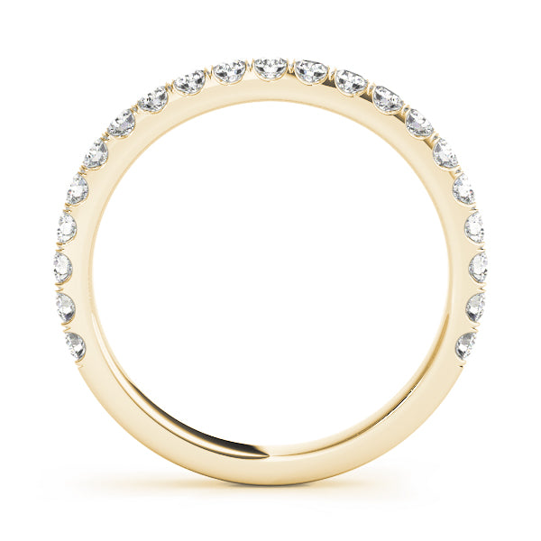 Split-Prong Half Eternity Ring in Gold & Platinum