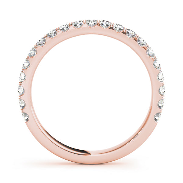 Split-Prong Half Eternity Ring in Gold & Platinum