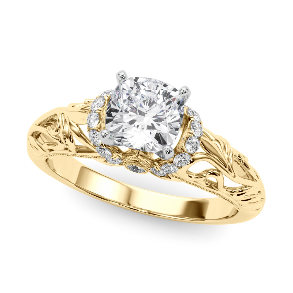 Celestial Remounts Any Shape Round Diamond Engagement Ring — 9K/18K Gold & Platinum