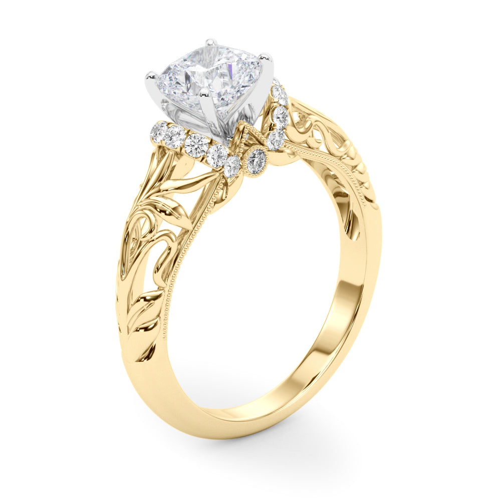 Celestial Remounts Any Shape Round Diamond Engagement Ring — 9K/18K Gold & Platinum