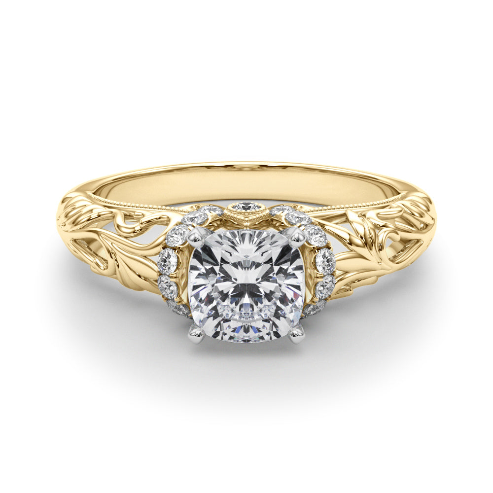 Celestial Remounts Any Shape Round Diamond Engagement Ring — 9K/18K Gold & Platinum