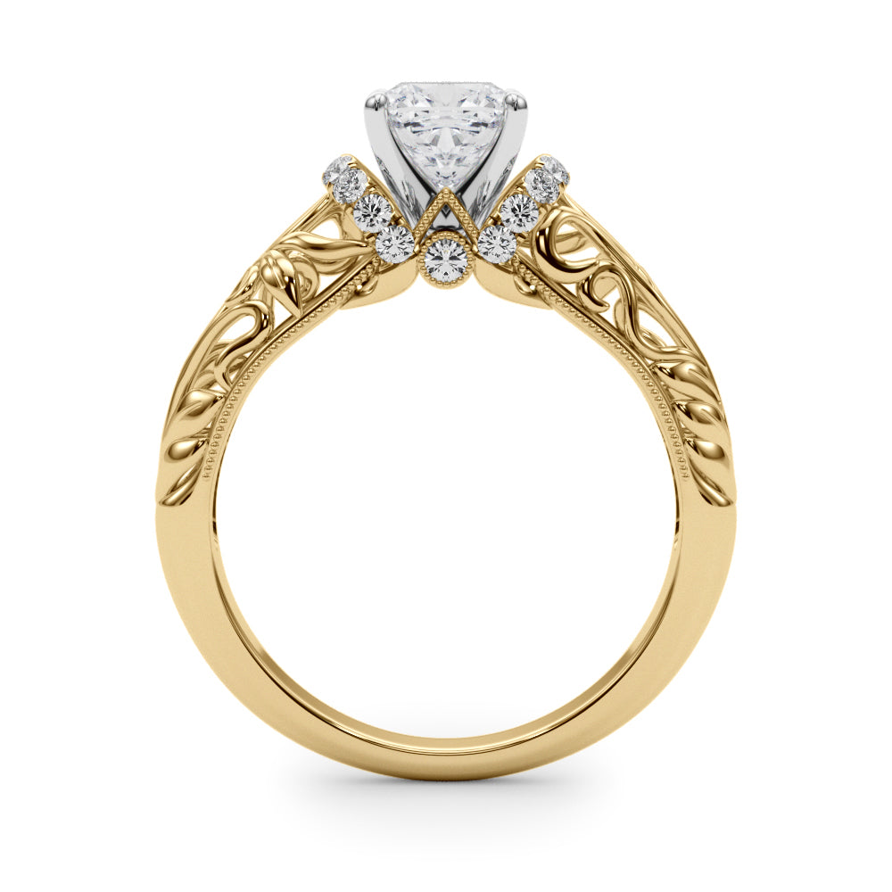 Celestial Remounts Any Shape Round Diamond Engagement Ring — 9K/18K Gold & Platinum