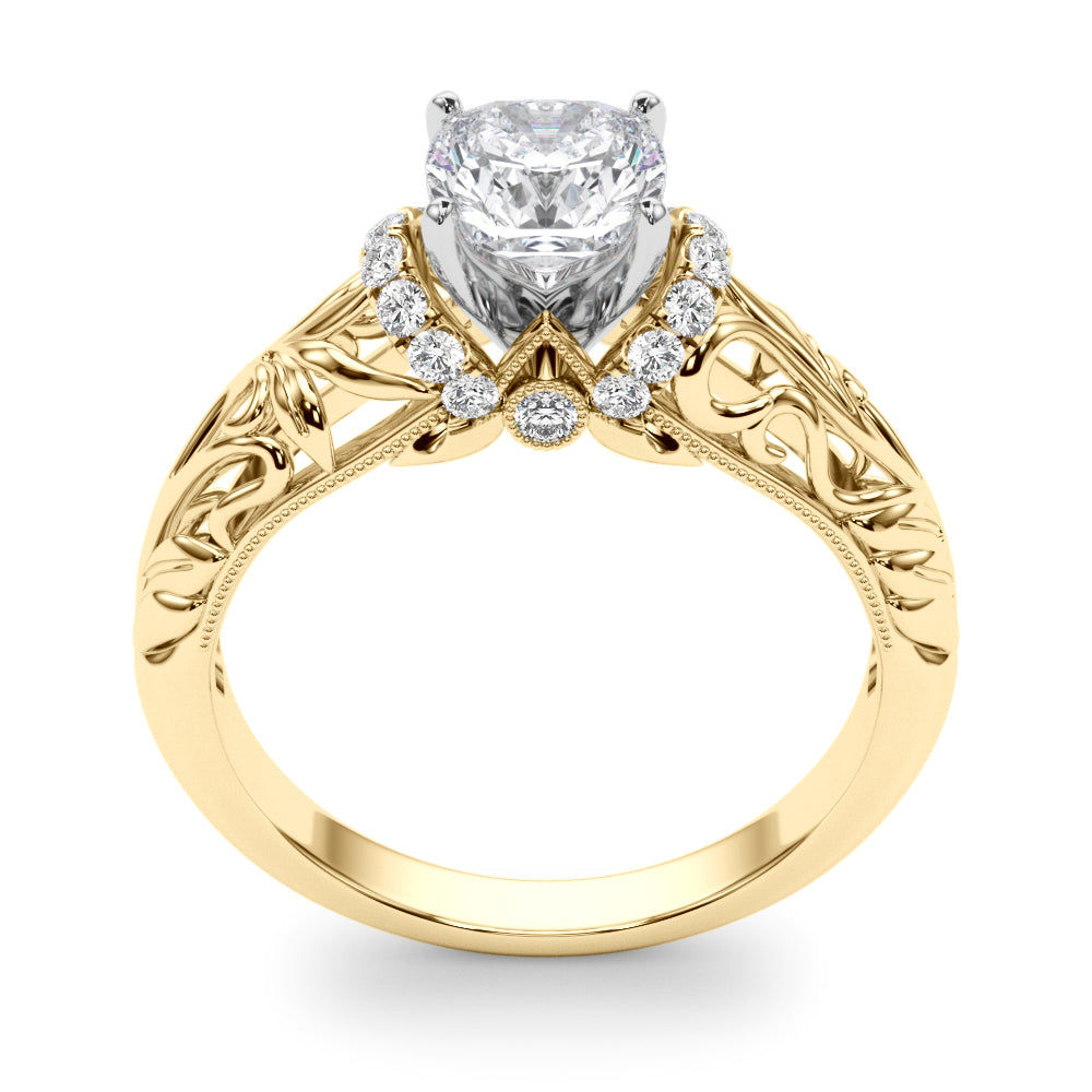 Celestial Remounts Any Shape Round Diamond Engagement Ring — 9K/18K Gold & Platinum