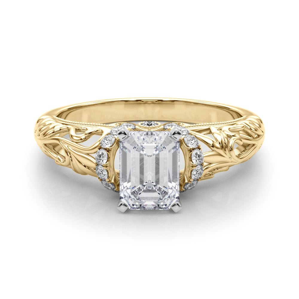 Celestial Remounts Any Shape Round Diamond Engagement Ring — 9K/18K Gold & Platinum