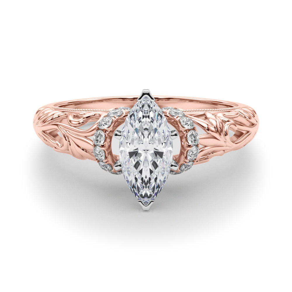Celestial Remounts Any Shape Round Diamond Engagement Ring — 9K/18K Gold & Platinum