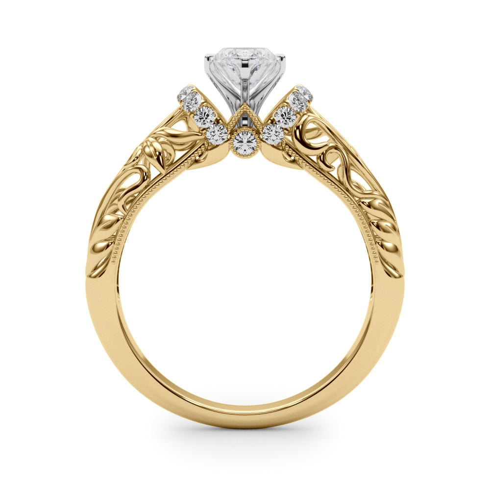 Celestial Remounts Any Shape Round Diamond Engagement Ring — 9K/18K Gold & Platinum