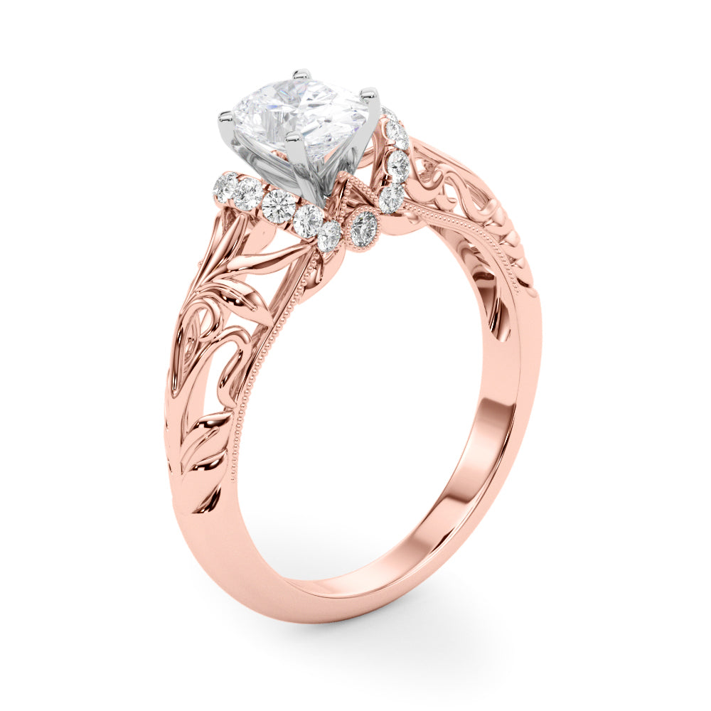 Celestial Remounts Any Shape Round Diamond Engagement Ring — 9K/18K Gold & Platinum
