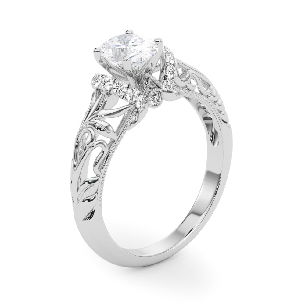 Celestial Remounts Any Shape Round Diamond Engagement Ring — 9K/18K Gold & Platinum