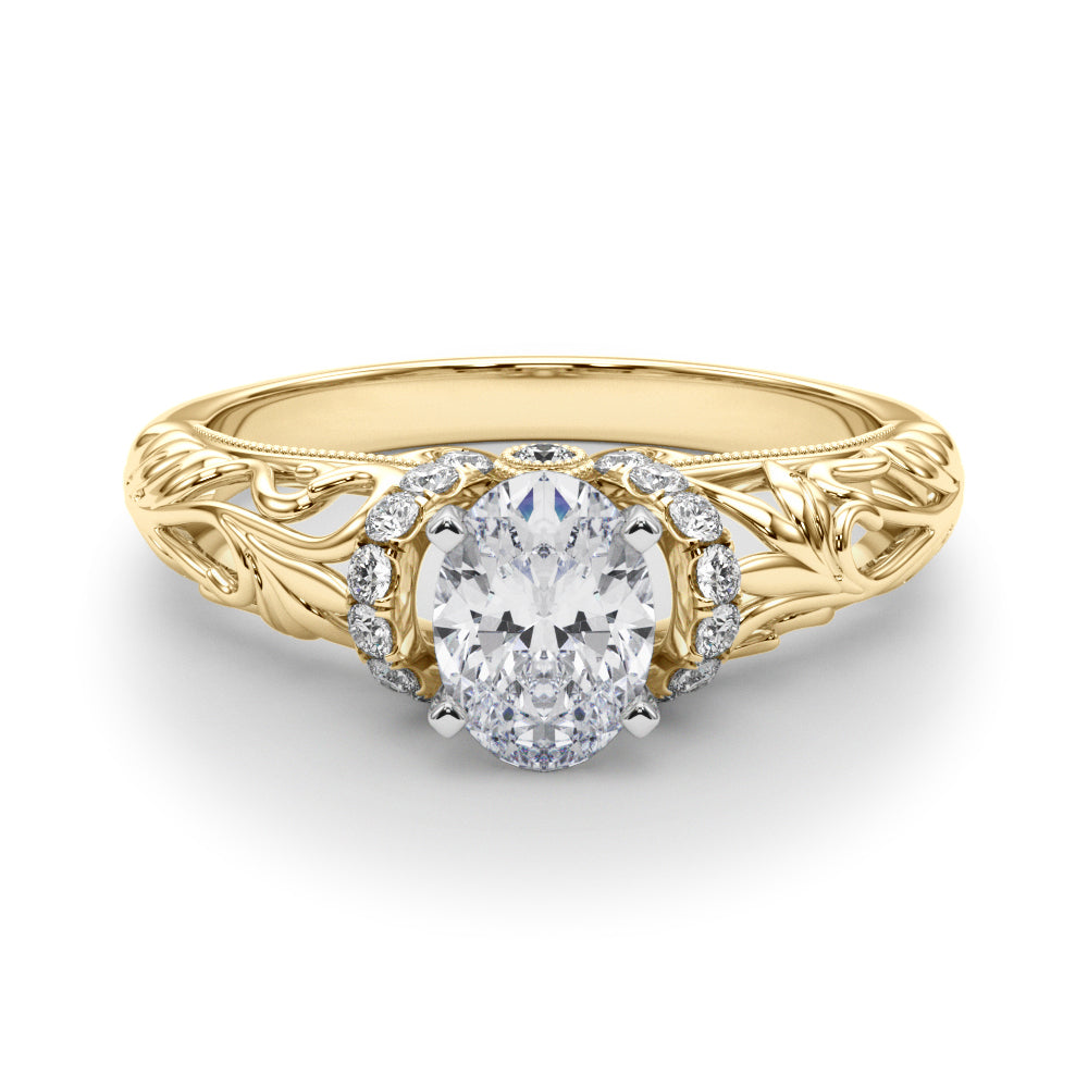 Celestial Remounts Any Shape Round Diamond Engagement Ring — 9K/18K Gold & Platinum