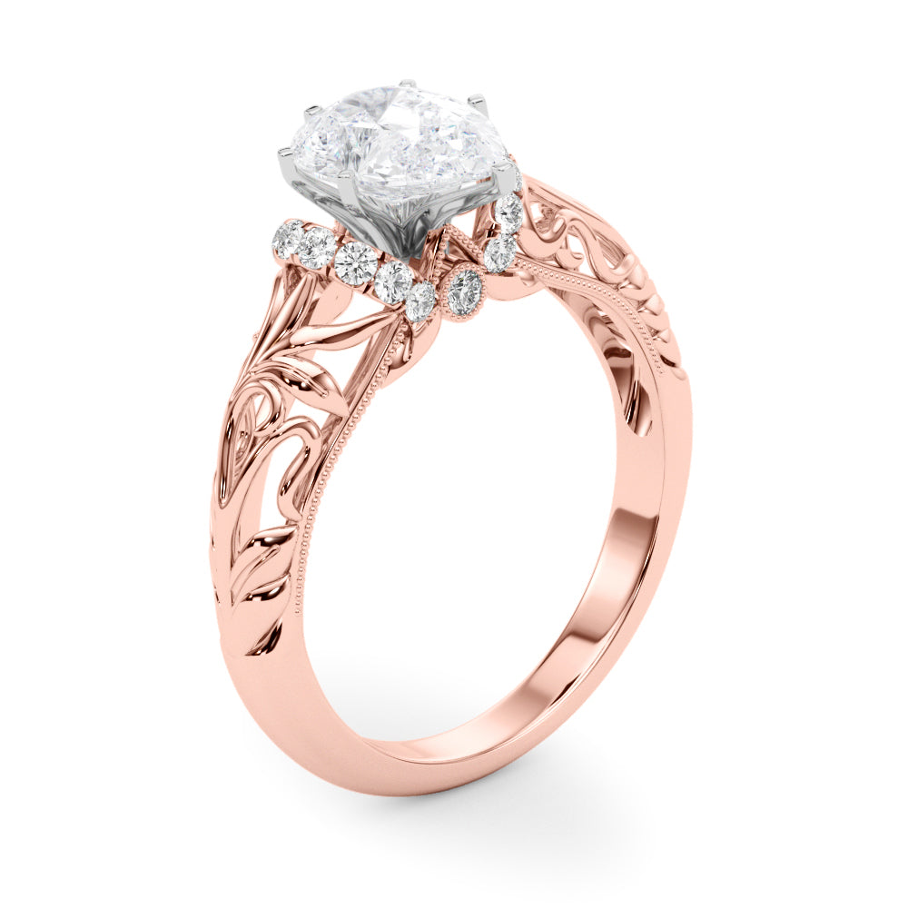 Celestial Remounts Any Shape Round Diamond Engagement Ring — 9K/18K Gold & Platinum