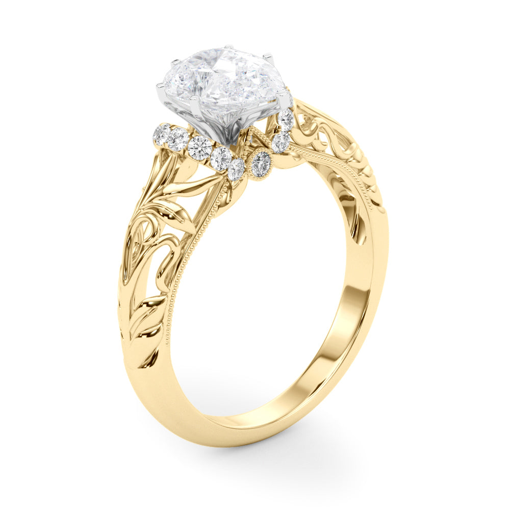 Celestial Remounts Any Shape Round Diamond Engagement Ring — 9K/18K Gold & Platinum