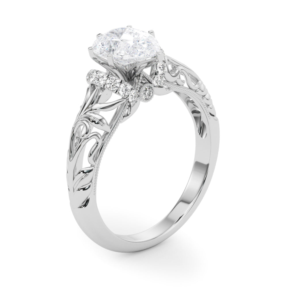 Celestial Remounts Any Shape Round Diamond Engagement Ring — 9K/18K Gold & Platinum