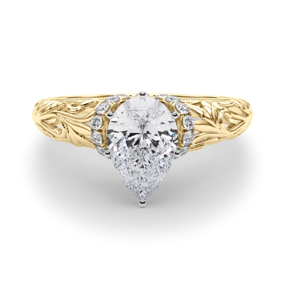 Celestial Remounts Any Shape Round Diamond Engagement Ring — 9K/18K Gold & Platinum