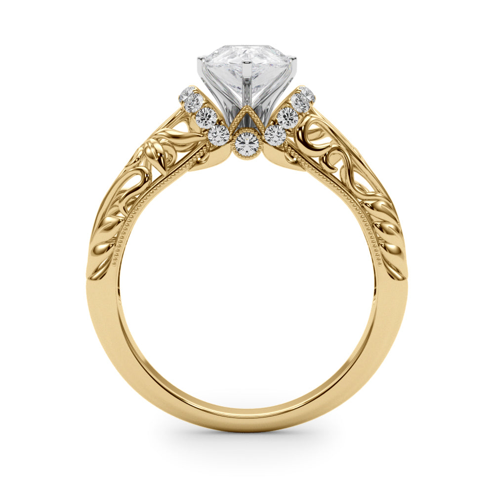 Celestial Remounts Any Shape Round Diamond Engagement Ring — 9K/18K Gold & Platinum