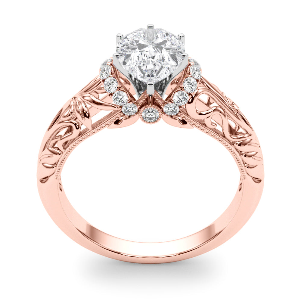 Celestial Remounts Any Shape Round Diamond Engagement Ring — 9K/18K Gold & Platinum