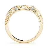 Vintage Inspired Half Eternity Ring in Gold & Platinum