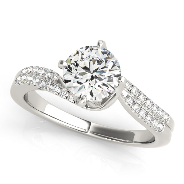 Statement New Bridal Round Diamond Engagement Ring — 9K/18K Gold & Platinum
