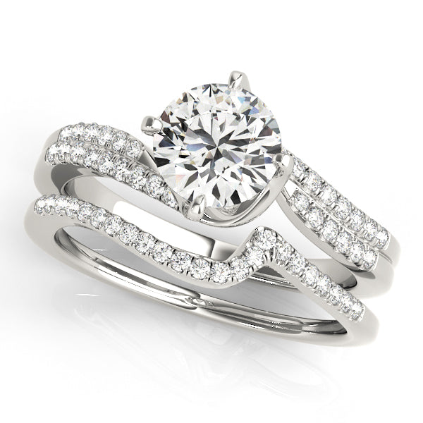 Statement New Bridal Round Diamond Engagement Ring — 9K/18K Gold & Platinum