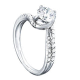 Statement New Bridal Round Diamond Engagement Ring — 9K/18K Gold & Platinum