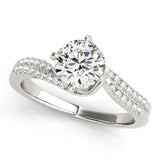 Statement New Bridal Round Diamond Engagement Ring — 9K/18K Gold & Platinum