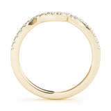 Split Prong Curved Half Eternity Ring in Gold & Platinum