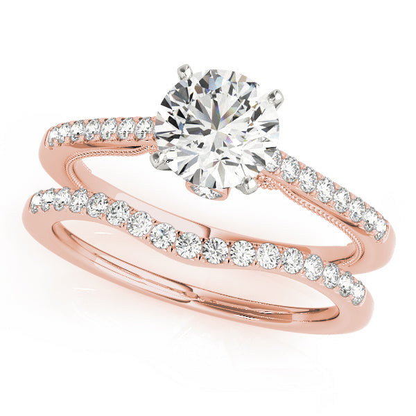 Lustrous Prong-Set Round Diamond Engagement Ring — 9K/18K Gold & Platinum