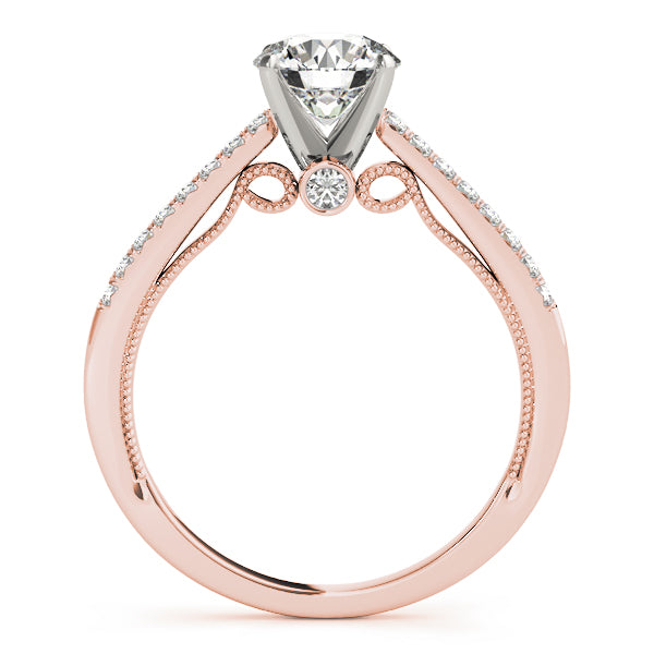 Lustrous Prong-Set Round Diamond Engagement Ring — 9K/18K Gold & Platinum