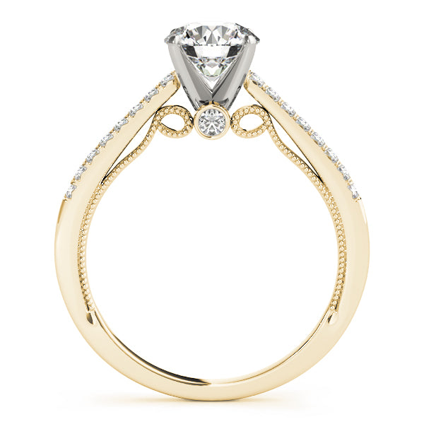 Lustrous Prong-Set Round Diamond Engagement Ring — 9K/18K Gold & Platinum