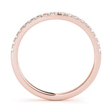 U-Prong Curved Half Eternity Ring in Gold & Platinum