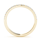 U-Prong Curved Half Eternity Ring in Gold & Platinum
