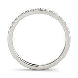 U-Prong Curved Half Eternity Ring in Gold & Platinum