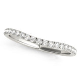 U-Prong Curved Half Eternity Ring in Gold & Platinum