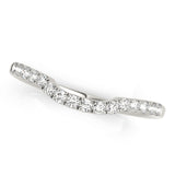 Split Prong Curved Half Eternity Ring in Gold & Platinum