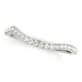 Split Prong Curved Half Eternity Ring in Gold & Platinum