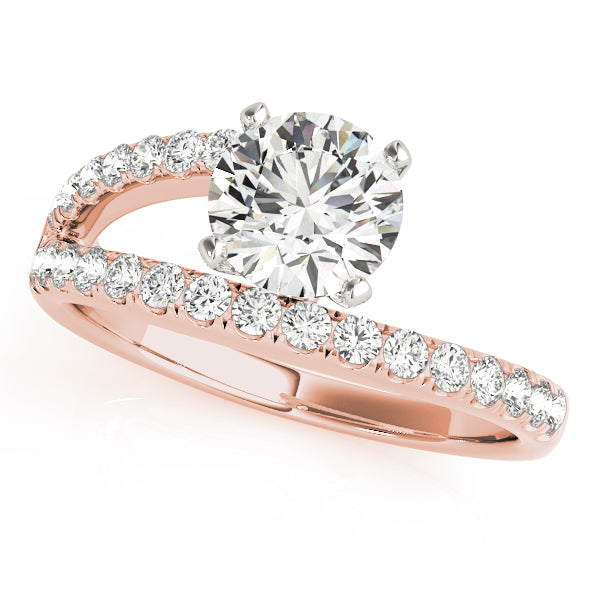 Devoted Multi-Row Round Diamond Engagement Ring — 9K/18K Gold & Platinum
