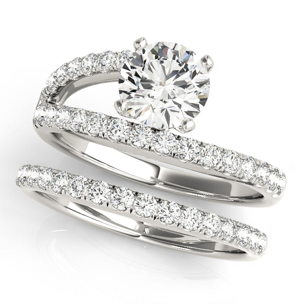 Devoted Multi-Row Round Diamond Engagement Ring — 9K/18K Gold & Platinum