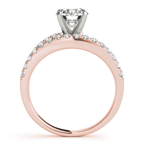 Devoted Multi-Row Round Diamond Engagement Ring — 9K/18K Gold & Platinum