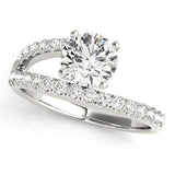 Devoted Multi-Row Round Diamond Engagement Ring — 9K/18K Gold & Platinum