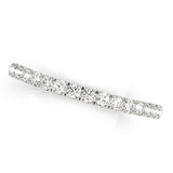 Split Prong Curved Half Eternity Ring in Gold & Platinum