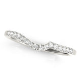 Single Row Curved Half Eternity Ring in Gold & Platinum