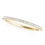 Prong Set Half Eternity Ring in Gold & Platinum