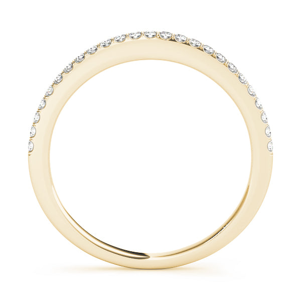 Prong Set Half Eternity Ring in Gold & Platinum